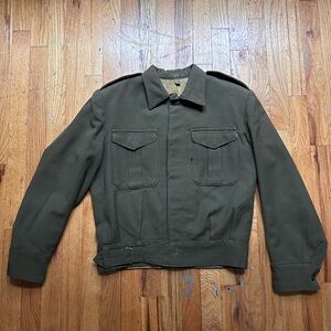 Vintage Wool Military Jacket 1971 Men's Size Small